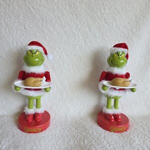 Lot Dr. Seuss The Grinch Who Stole Christmas Nutcracker Grinch in Santa's outfit